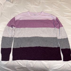 Purple Striped Sweater